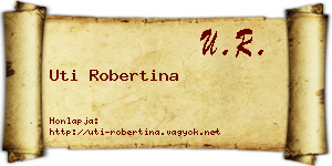 Uti Robertina névjegykártya